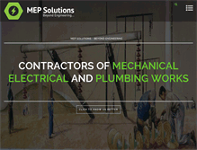 Tablet Screenshot of mep-solutions.com